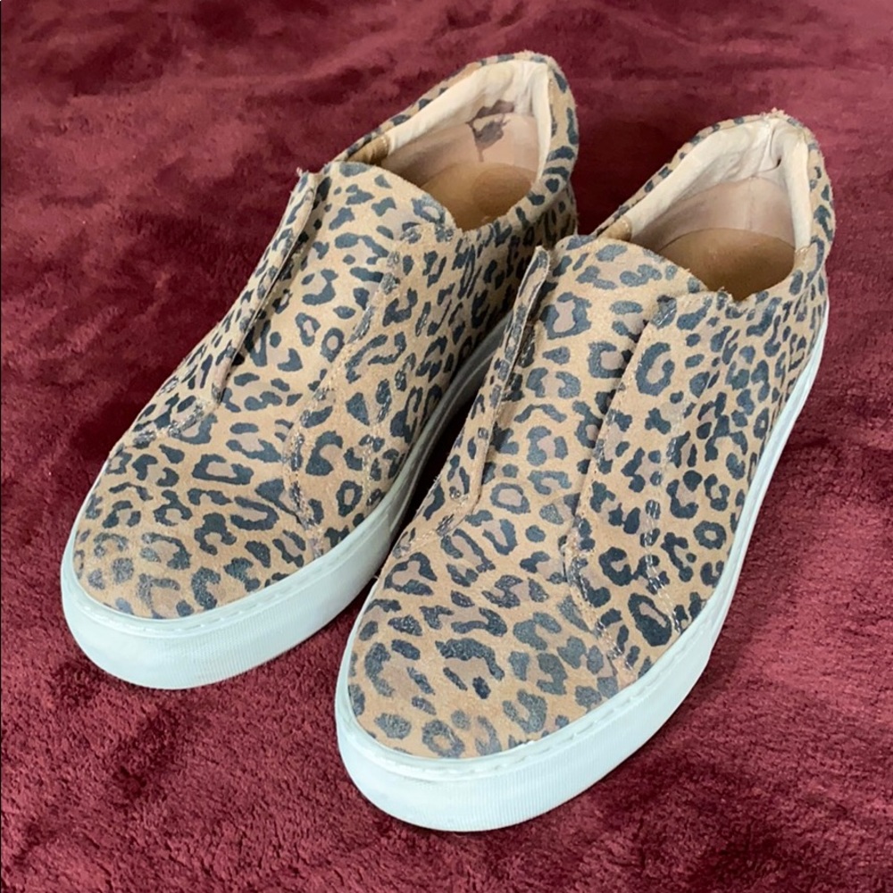 Cute Leopard Print Slip-on Platform Sneakers